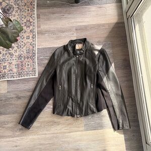 Free People Black Leather Jacket
